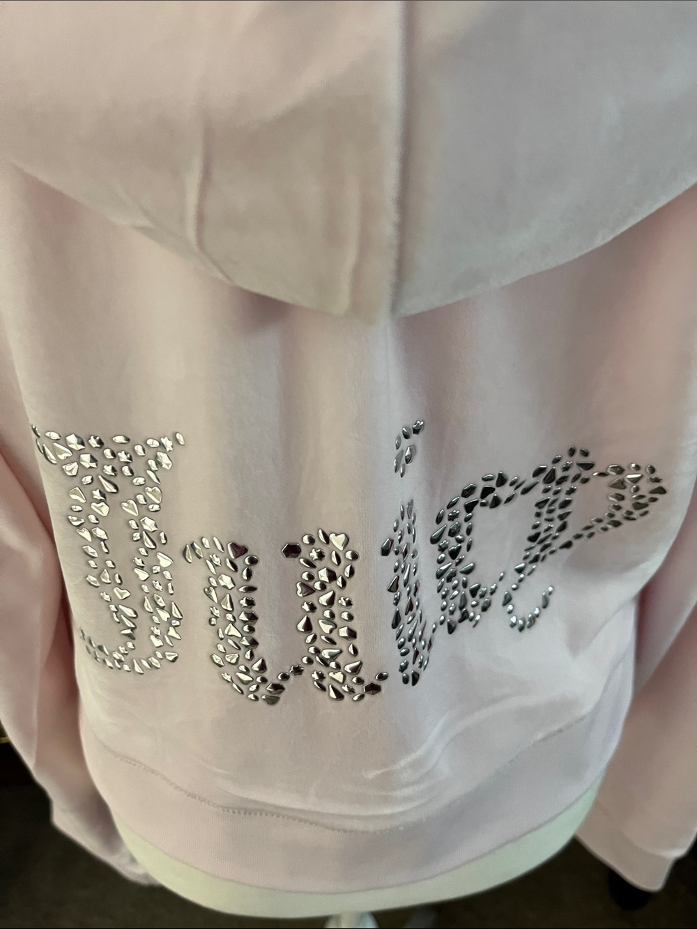 NWT Juicy Couture Pale Pink Zip Hoodie with Drawstrings - Picture 7 of 9